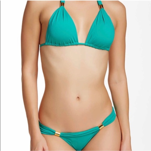 Vix Paula Hermany Bia Tube Dark Aqua Bikini